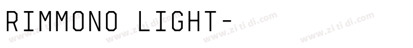 rimMono Light字体转换